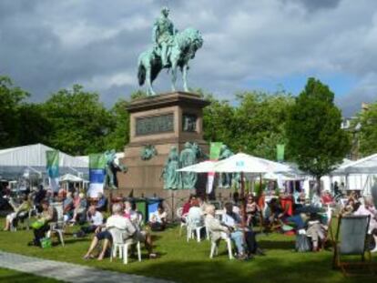 Imagen del festival literario de Edimburgo, que se celebra en agosto.