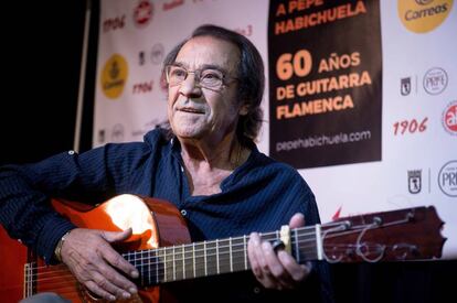 Pepe Habichuela en la presentaci&oacute;n del homenaje a sus 60 a&ntilde;os de trayectoria.