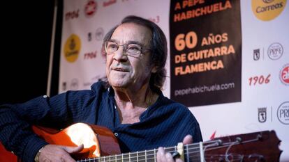 Pepe Habichuela en la presentaci&oacute;n del homenaje a sus 60 a&ntilde;os de trayectoria.