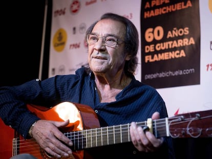 Pepe Habichuela en la presentaci&oacute;n del homenaje a sus 60 a&ntilde;os de trayectoria.