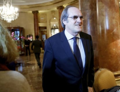 Gabilondo en un desayuno informativo en el Hotel Ritz de Madrid.