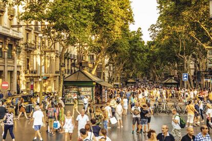 La Rambla de Barcelona.