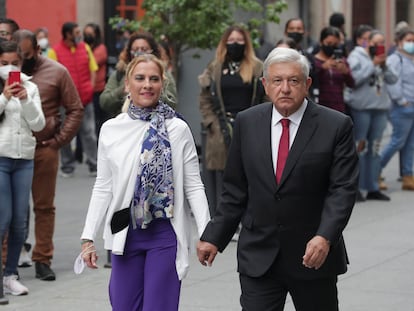 Andrés Manuel López Obrador y su esposa, Beatriz Gutiérrez Müller, el pasado 6 de junio.