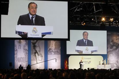 Florentino Pérez, en el acto de esta mañana.