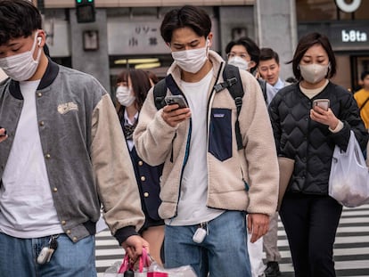 Gente en el distrito Shibuya de Tokio, el pasado 13 de marzo.