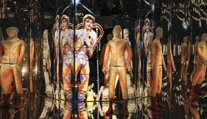Aspecto de la exposición de David Bowie en el Museo del Diseño.