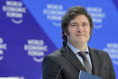 Javier Milei en el foro de Davos (Suiza), el 17 de enero.