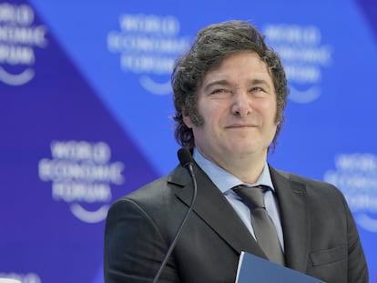 Javier Milei en el foro de Davos (Suiza), el 17 de enero.