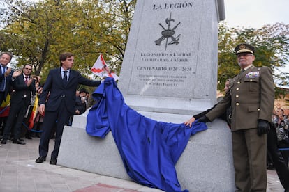 El alcalde de Madrid, José Luis Martínez-Almeida, el pasado 8 de noviembre, en la inauguración del monumento a la Legión en Madrid.