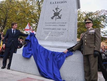 El alcalde de Madrid, José Luis Martínez-Almeida, el pasado 8 de noviembre, en la inauguración del monumento a la Legión en Madrid.