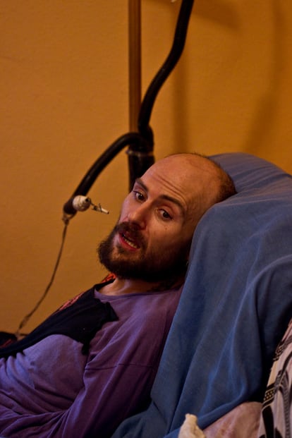 Pedro Martinez Collado, enfermo de ELA, en 2011.