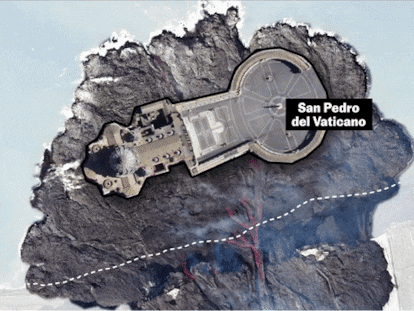 Mire cuál sería el efecto en su ciudad del volcán de La Palma que obligará a redibujar los mapas