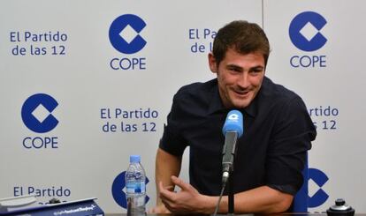 Casillas, en un momento de la entrevista a la Cadena Cope.