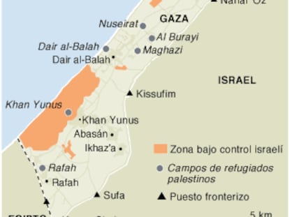 La franja de Gaza.