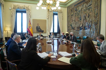 Imagen del martes de la Mesa del Congreso en la que se aprobaron los primeros temas de la Oficina de Ciencia y Tecnología.