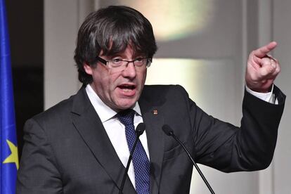 Carles Puigdemont, a Brussel&middot;les.