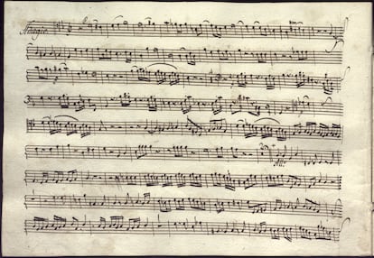 Versión manuscrita del 'Réquiem' de Mozart encontrada en la Catedral de Pamplona.