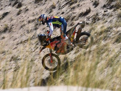 Matthias Walkner, durante la d&eacute;cima etapa del Dakar, que gan&oacute; por eliminaci&oacute;n.