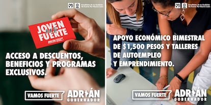 Imagen promocional de la tarjeta del candidato Adrián de la Garza.