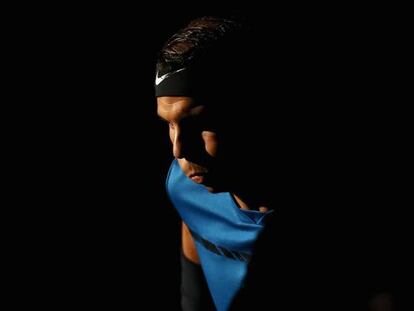 Nadal, durante un partido de Par&iacute;s-Bercy.