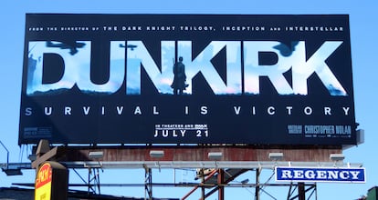 The billboard for Christopher Nolan’s war movie ‘Dunkirk.’