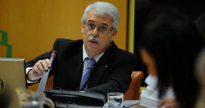 José Ignacio Martínez Churiaque en una comparecencia en el Parlamento vasco.