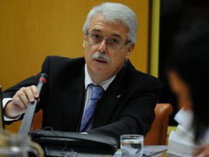 José Ignacio Martínez Churiaque en una comparecencia en el Parlamento vasco.