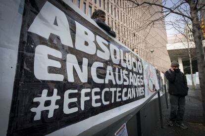 El juicio por los disturbios de Can Vies ha empezado este martes en la Ciudad de la Justicia. 