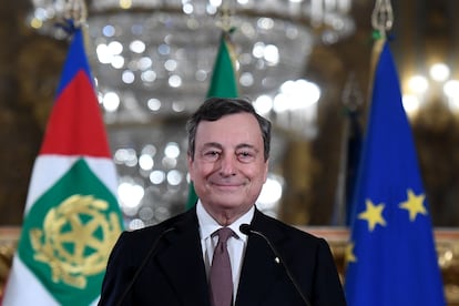 Draghi presentó ayer un Gobierno de técnicos y políticos para Italia.