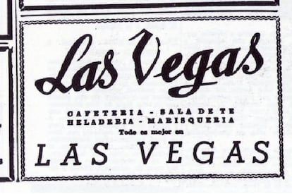 El paseo Independencia, el nervio de Zaragoza, estaba plagado de cafs y bares en los que tomar algo con calma. Uno de ellos era el caf Las Vegas. La mayora de ellos cerraron a mediados del siglo XX con el cambio del modelo de vida.