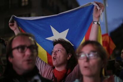 Partidarios de la independencia celebran el resultado.