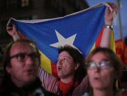 Partidarios de la independencia celebran el resultado.