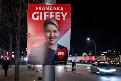 Cartel electoral de la actual alcaldesa de Berlín, la socialdemócrata Franziska Giffey. 