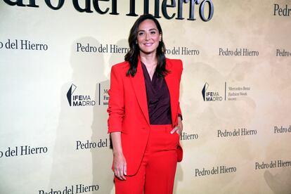 Tamara Falcó en el desfile de Pedro del Hierro al que asistió el 14 de septiembre.