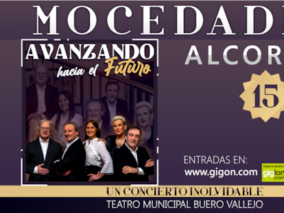 Cartel promocional del concierto de Mocedades, que tendrá lugar el 15 de marzo en Alcorcón.