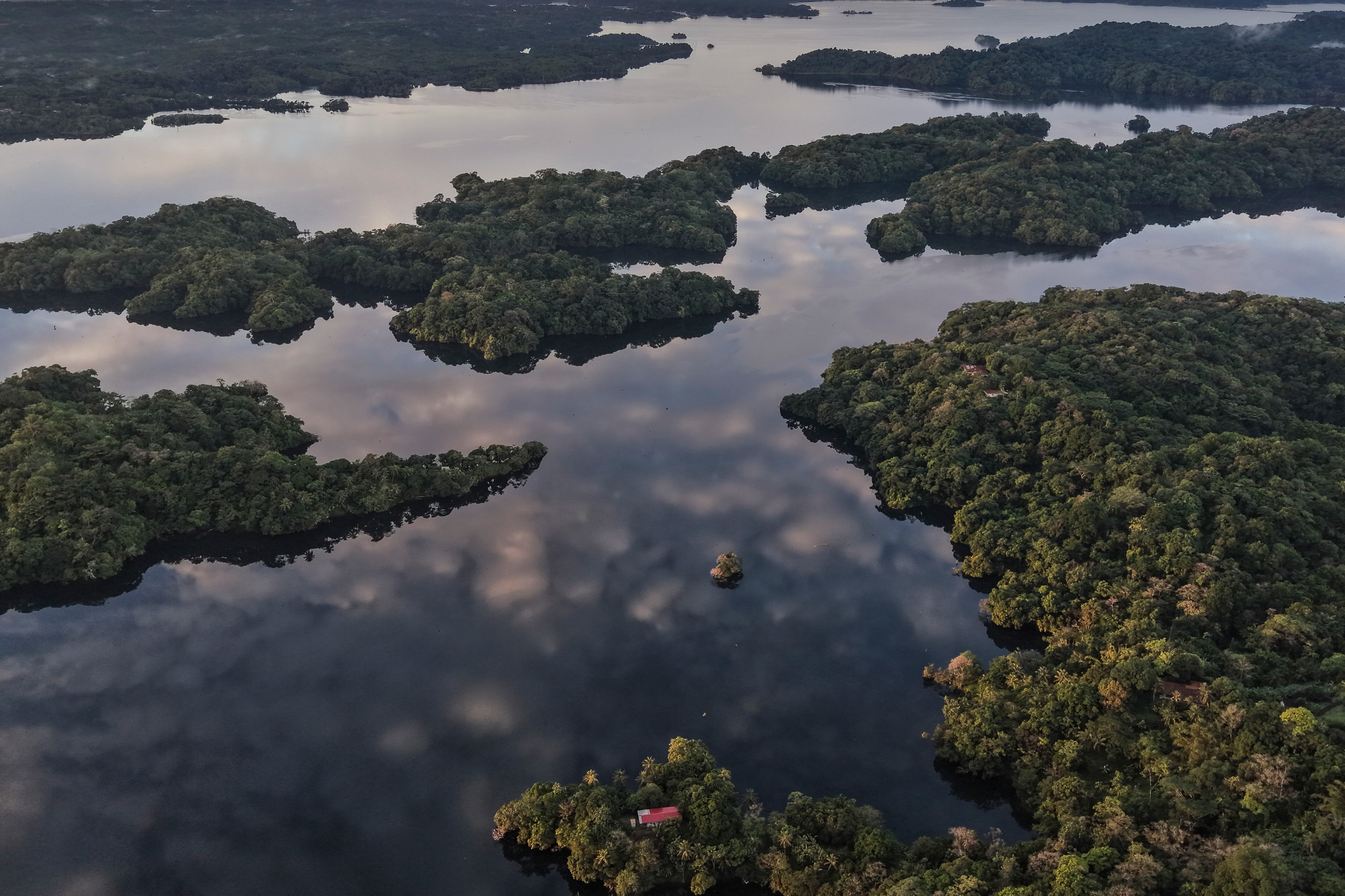 Vista del lago Gatún, en Panamá.