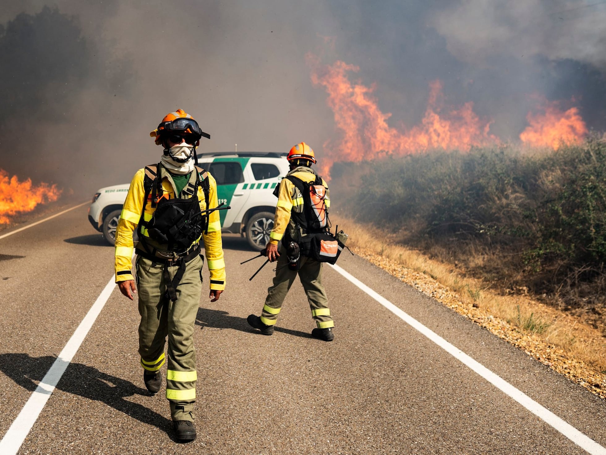El fuego entra en Las Médulas, Patrimonio de la Humanidad, en un fin de semana aciago con nueve incendios en León y Zamora | España | EL PAÍS