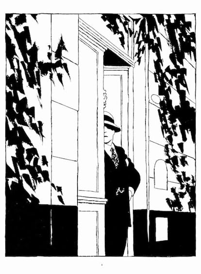 Imagen del cómic sobre Carlos Gardel