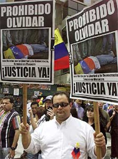 Manifestación en Caracas contra el Gobierno de Chávez.