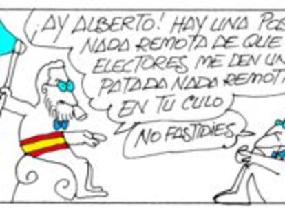 Rajoy se examina de sus recortes en la campaña electoral del 21-O