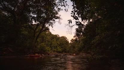 Una vista del río Rupununi, en Guyana.