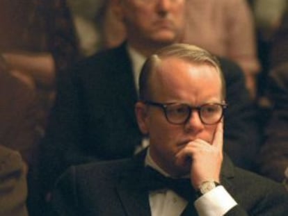 Philip Seymour Hoffman en su interpretación de Truman Capote.