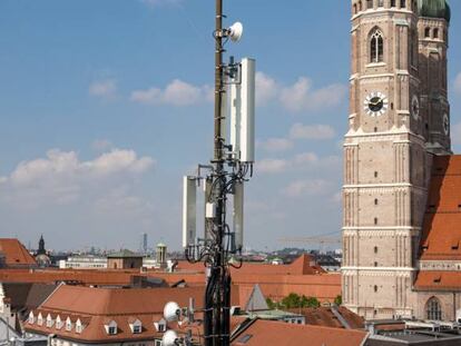 Antenas de telefonía móvil de Telefónica Deutschland.