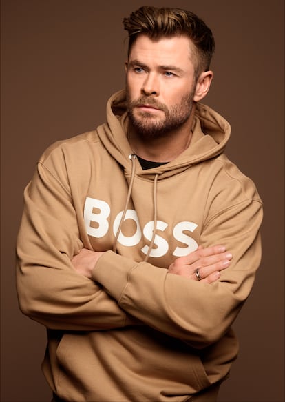 El actor australiano  Chris Hemsworth, embajador de la fragancia Boss Bottled.