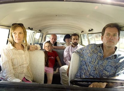 Una escena de la película <i>Pequeña Miss Sunshine</i> (2006), que relata las aventuras de una familia en torno a un concurso de belleza infantil.