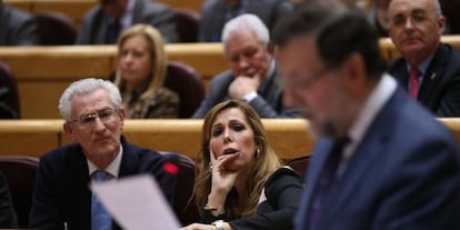 S&aacute;nchez C&aacute;macho, presidenta del PP catal&aacute;n, y Rajoy.