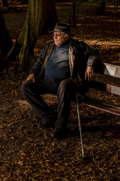 Paul Preston, en el parque Highgate Woods en Londres.