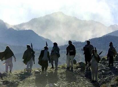 Guerrilleros de la Alianza del Norte, en la zona de Tora Bora en diciembre de 2001.
