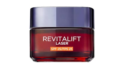 Esta crema de L´Óreal Revitalift Laser SPF 25​ combate las arrugas e hidrata profundamente.