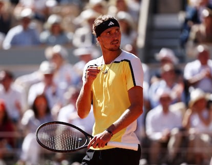 Alexander Zverev celebra un punto. 